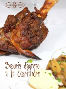 Souris d'agneau confite a la coriandre