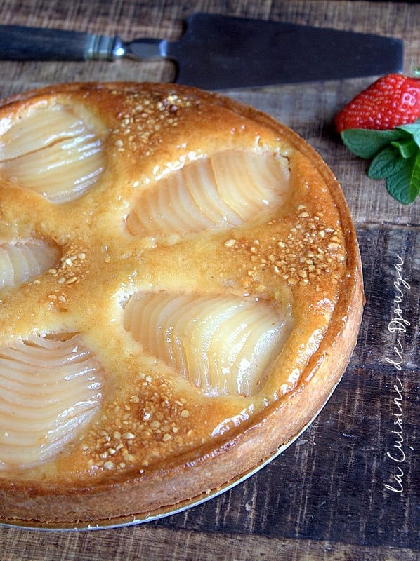 Tarte aux poires façon bourdaloue avec crème d'amande frangipane