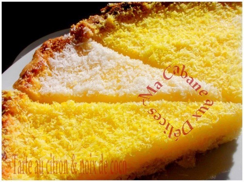 Tarte au citron noix de coco