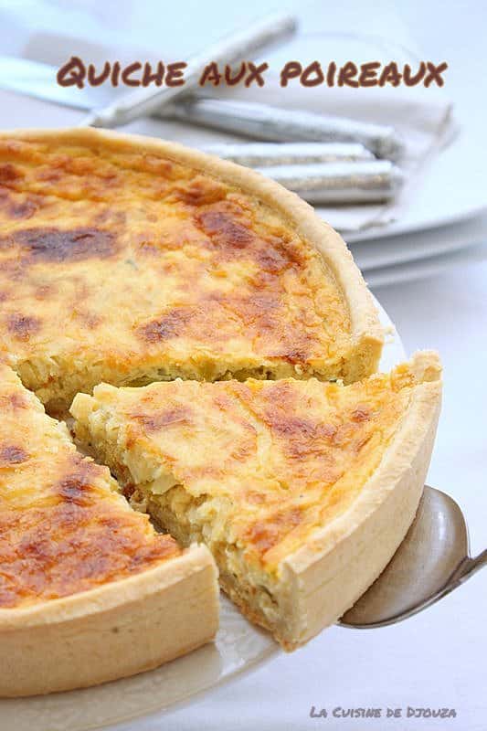 recette tarte fondue de poireaux sur pâte brisée maison