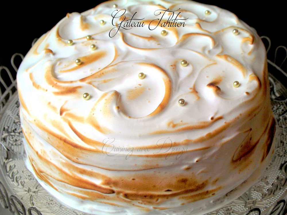 Gâteau tahitien au chocolat meringue citron