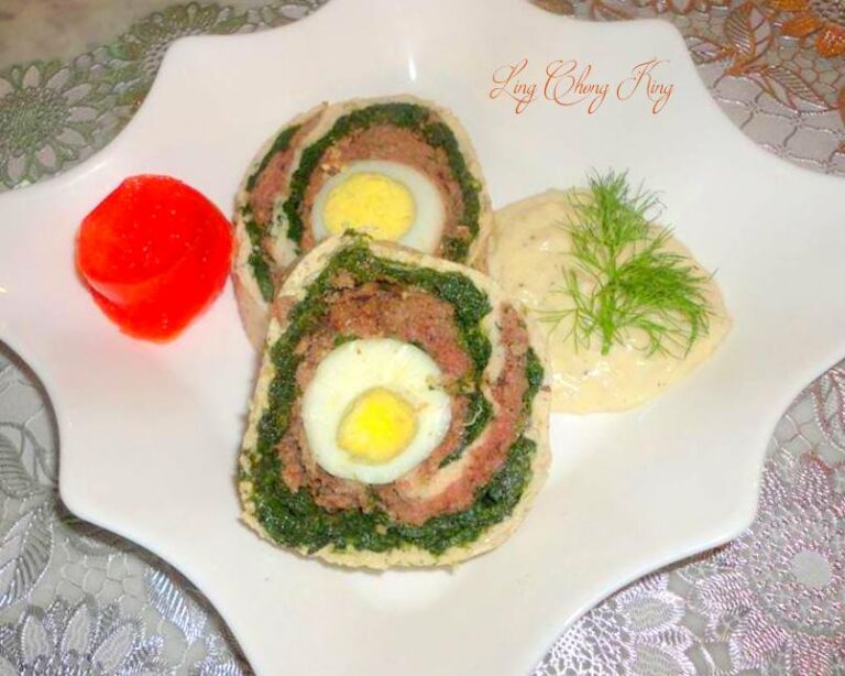 Pain de viande epinard oeuf dur 1