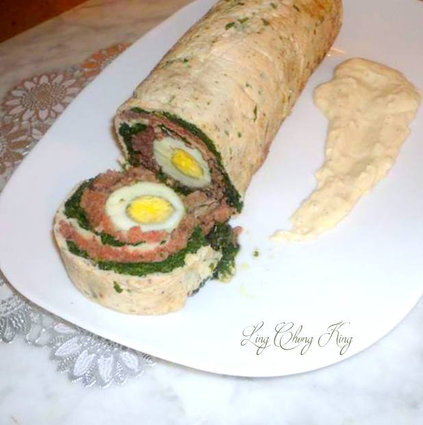 recette de Pain de viande epinard et oeuf 