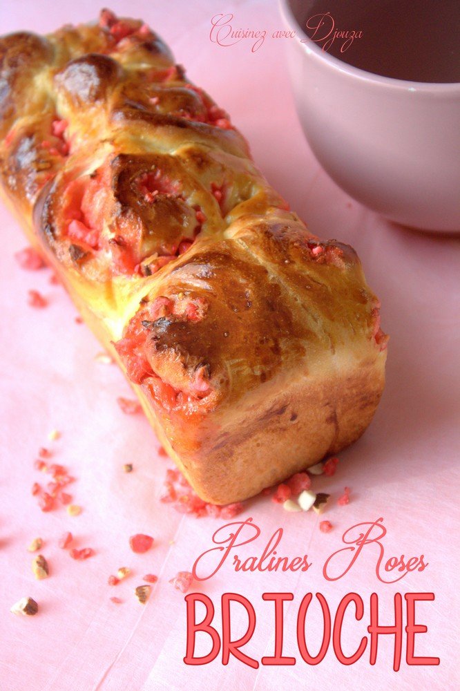 Brioche moelleuse aux pralines roses