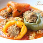 recette poivrons farcis sauce rouge viande hachée