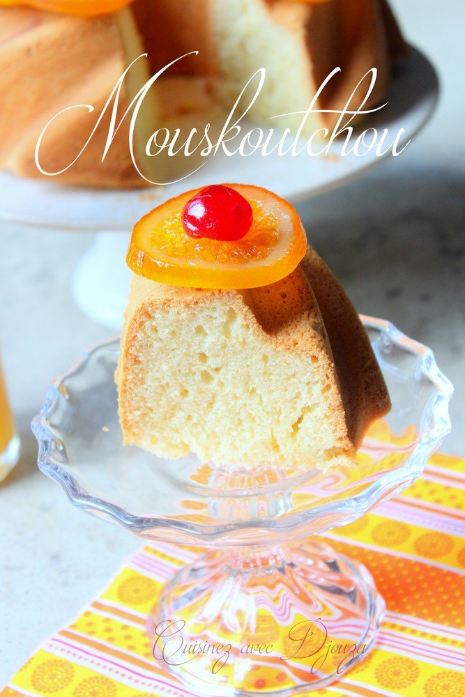 Mouskoutchou cake algérien léger très moelleux qui ressemble au gâteau de Savoie