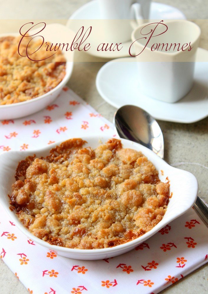 Crumble speculoos aux pommes caramel beurre salé