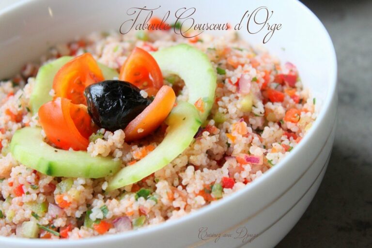 Taboule couscous d'orge aux légumes frais