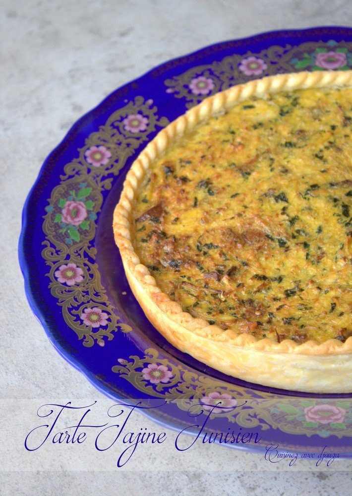 Tarte salée tajine tunisien au fromage