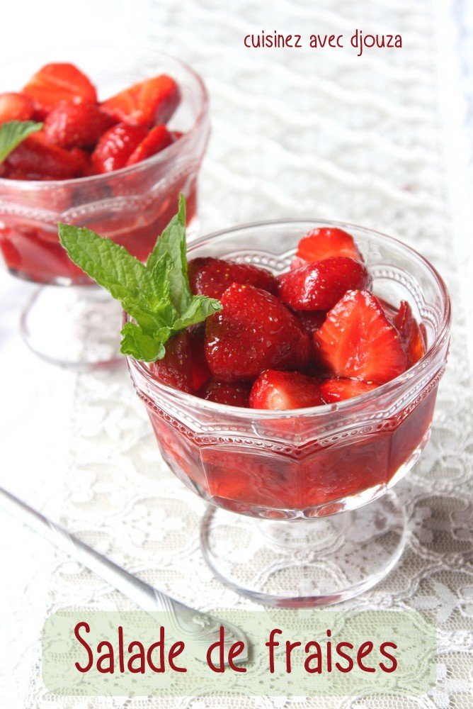 Salade de fraise sucre vergeoise citron