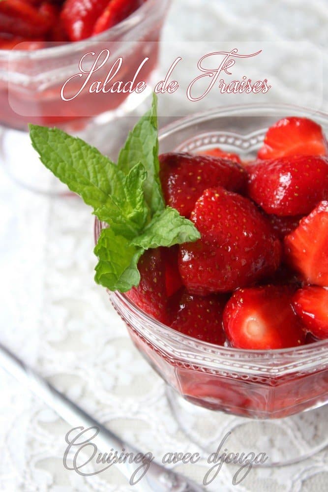 Salade de fraise sucre vergeoise citron