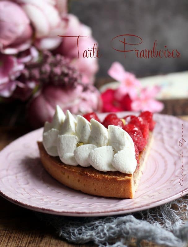 recette tarte crème amande et framboise