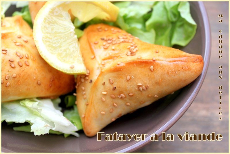 Fatayer a la viande hachée et légumes, recette ramadan