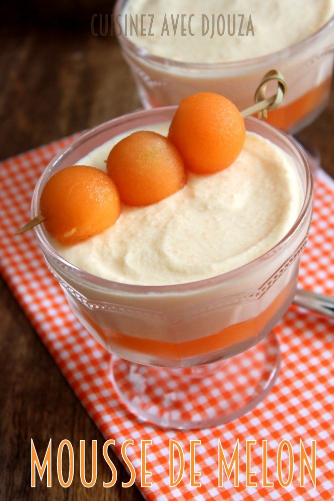 mousse de melon, dessert frais