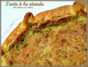 Tarte ou quiche a la viande hachée et massalé recette facile