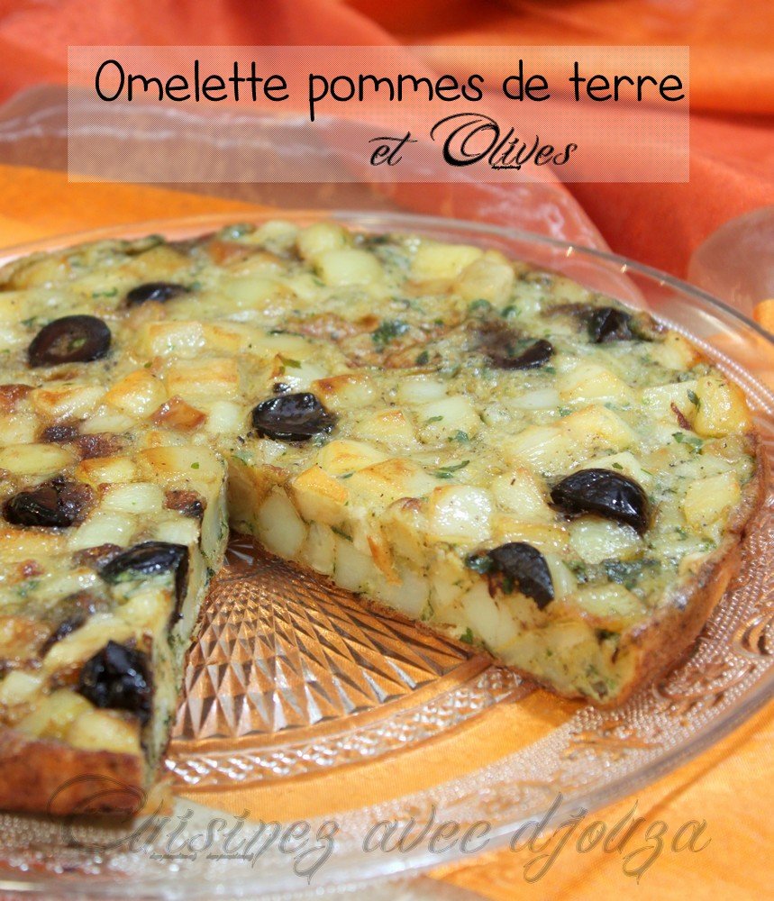 Galette de pommes de terre aux olives facon tortilla