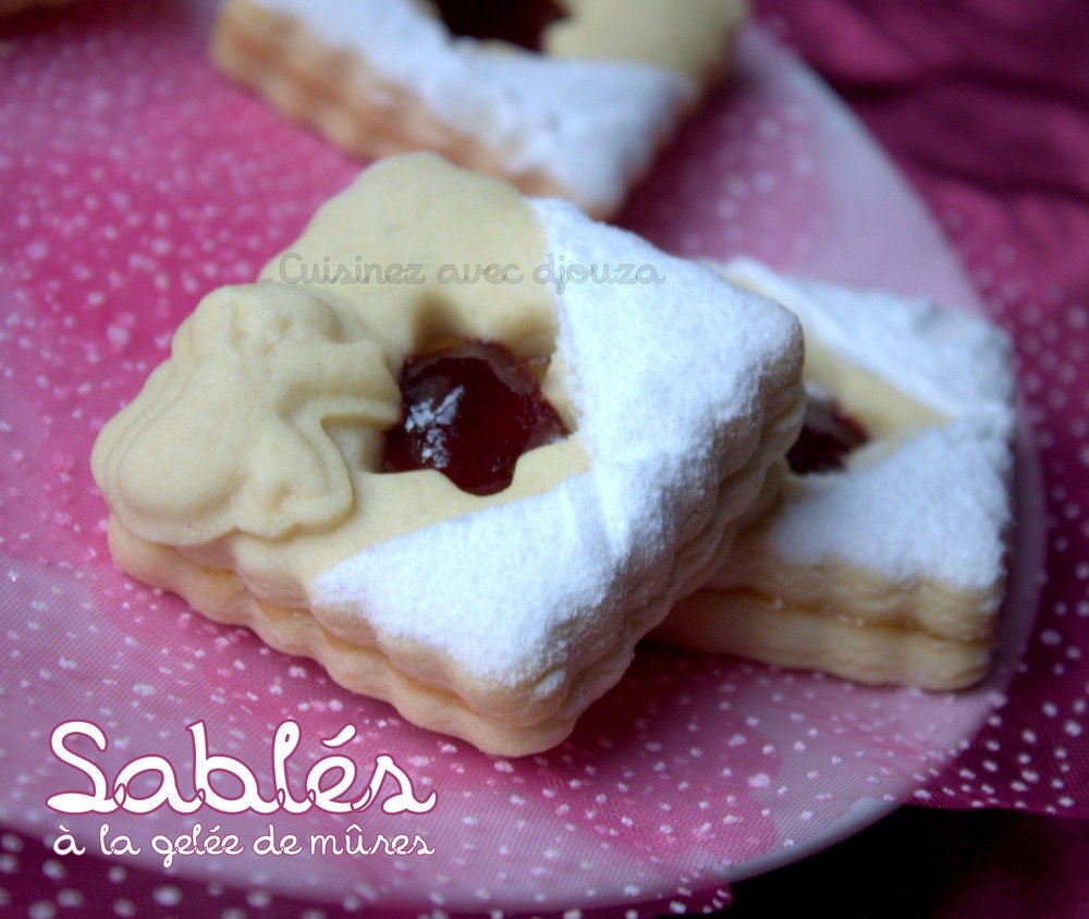 Recette de sablés a la gelée de mure