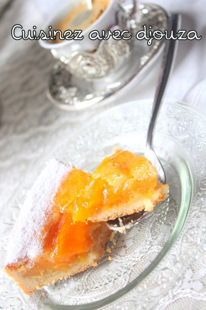 Tarte amandine aux pêches au sirop d'épices