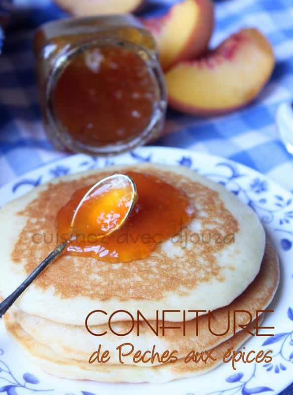 Confiture de pêche à la cannelle