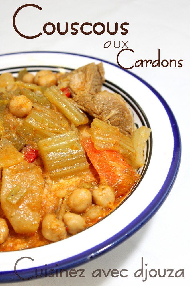 Couscous aux cardons, cardes, seksou