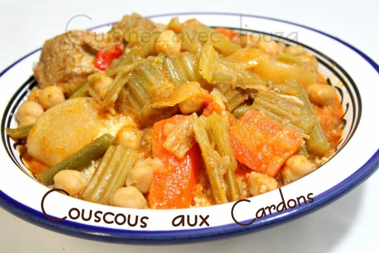 Couscous aux cardons, cardes, seksou