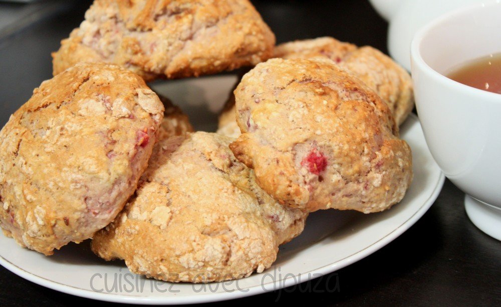 Recette de scones aux framboises