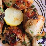 Pilons de poulet au four en marinade ail citron et coriandre