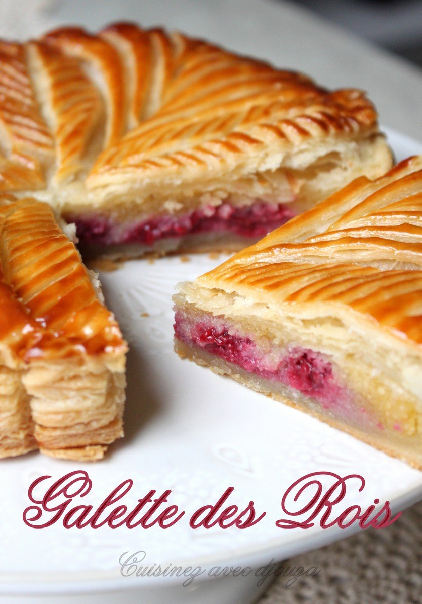 Galette des rois aux framboises et frangipane