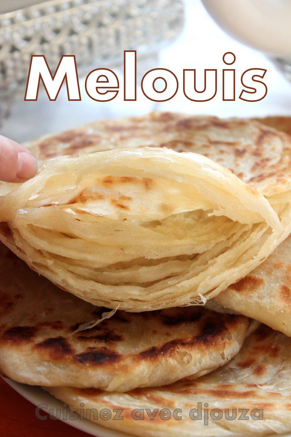 Melouis crêpes marocaines, feuilletées et croustillantes