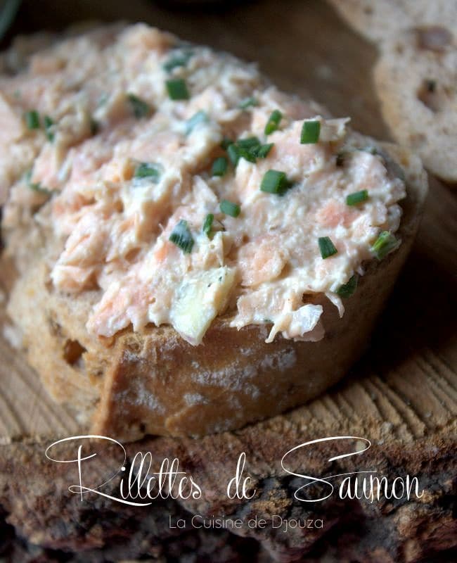 Rillettes de saumon et echalotes