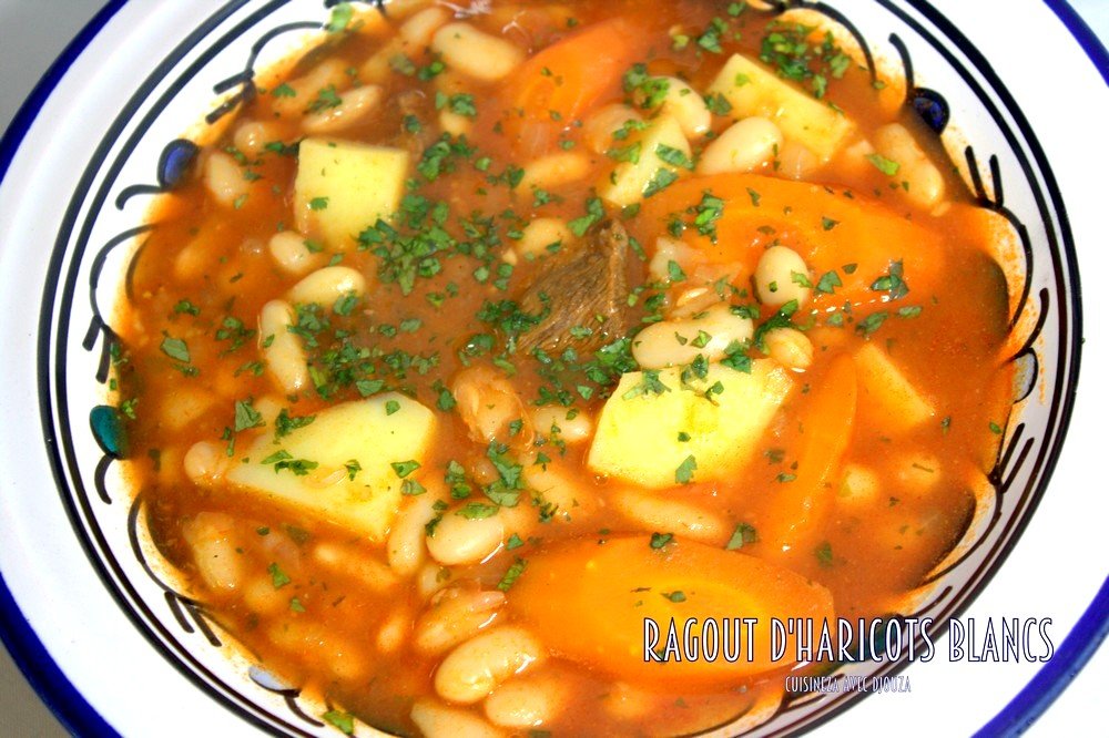 Ragout algerien d'haricots loubia en sauce