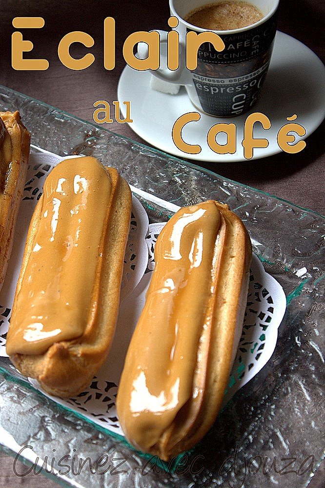 Eclair au café avec fondant patissier