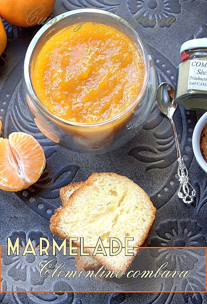 Confiture ou marmelade de clementine au combava