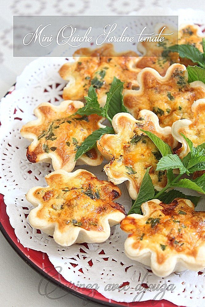 Mini quiche de sardines à la tomate