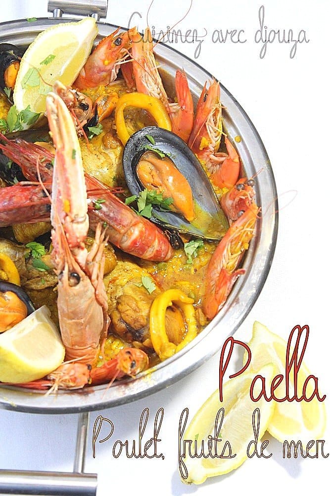 Paella au poulet et fruits de mer facile