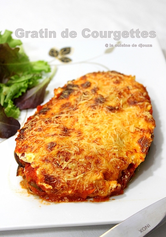 Gratin de petites courgettes mozza