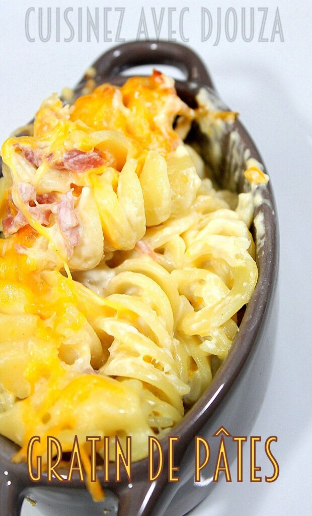 Gratin de pates fusilloni aux lardons et fromage