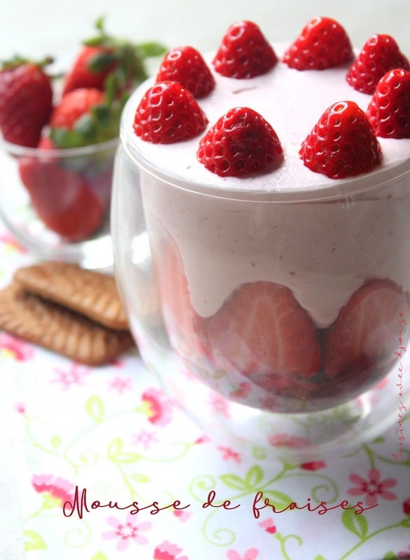 Mousse de fraises au mascarpone