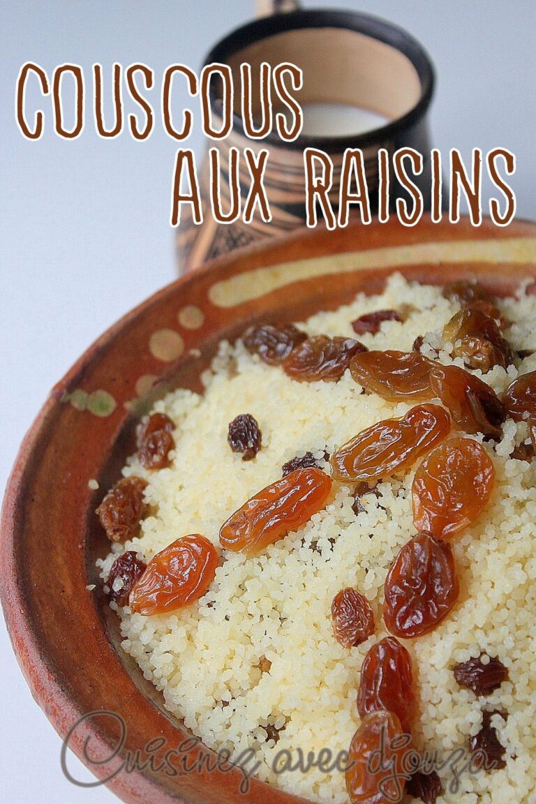 Recette Mesfouf couscous aux raisins secs