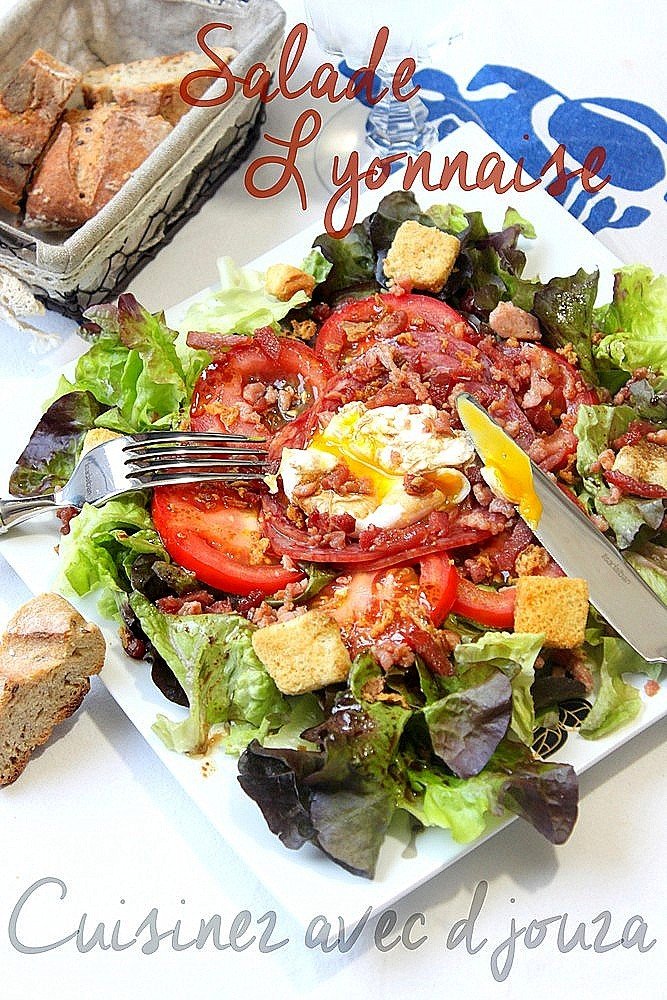 Salade lyonnaise a l'oeuf poché