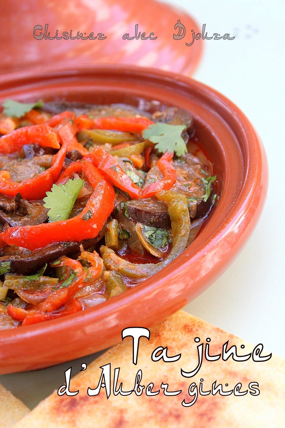 Tagine aubergines et poivrons sans viande très facile