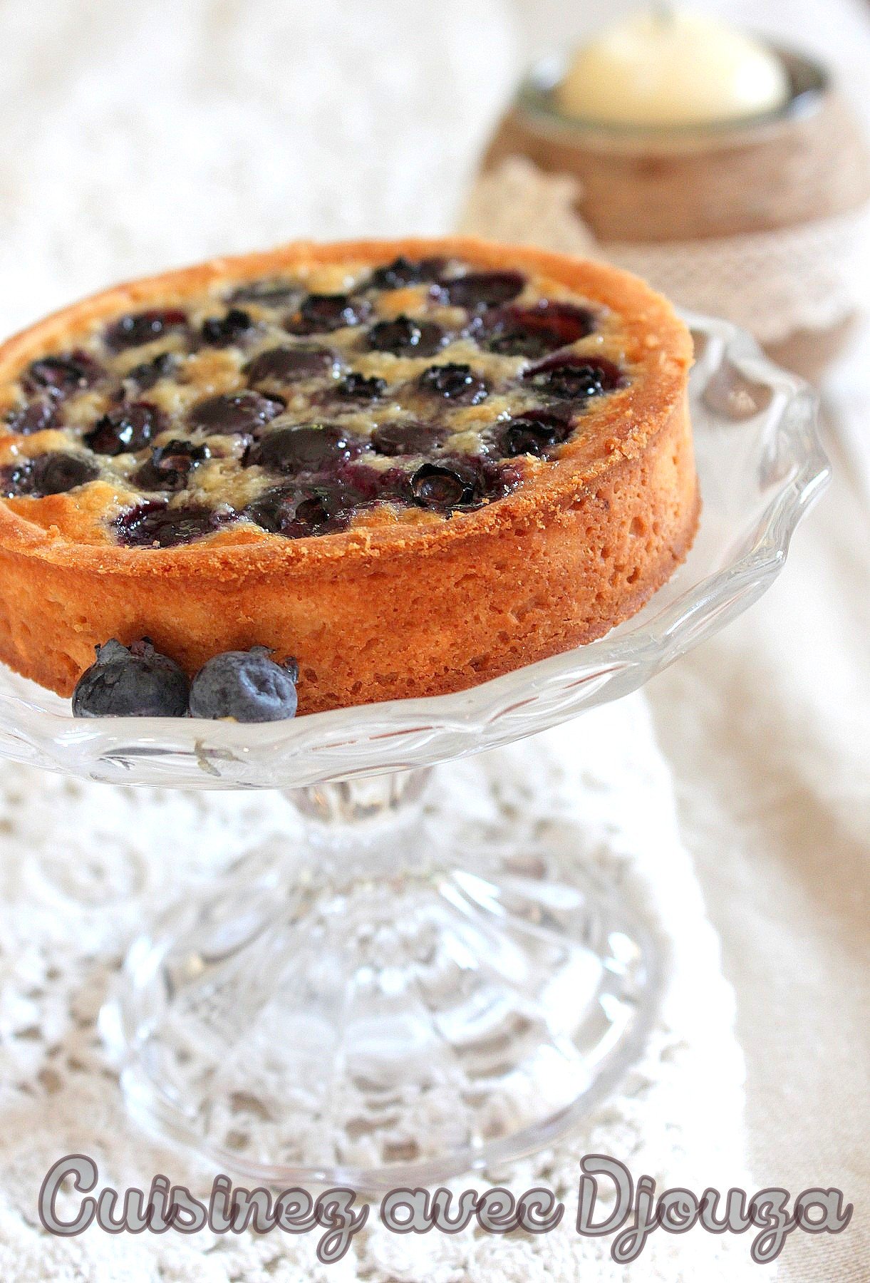 Tarte aux myrtilles crème d'amande au philadelphia