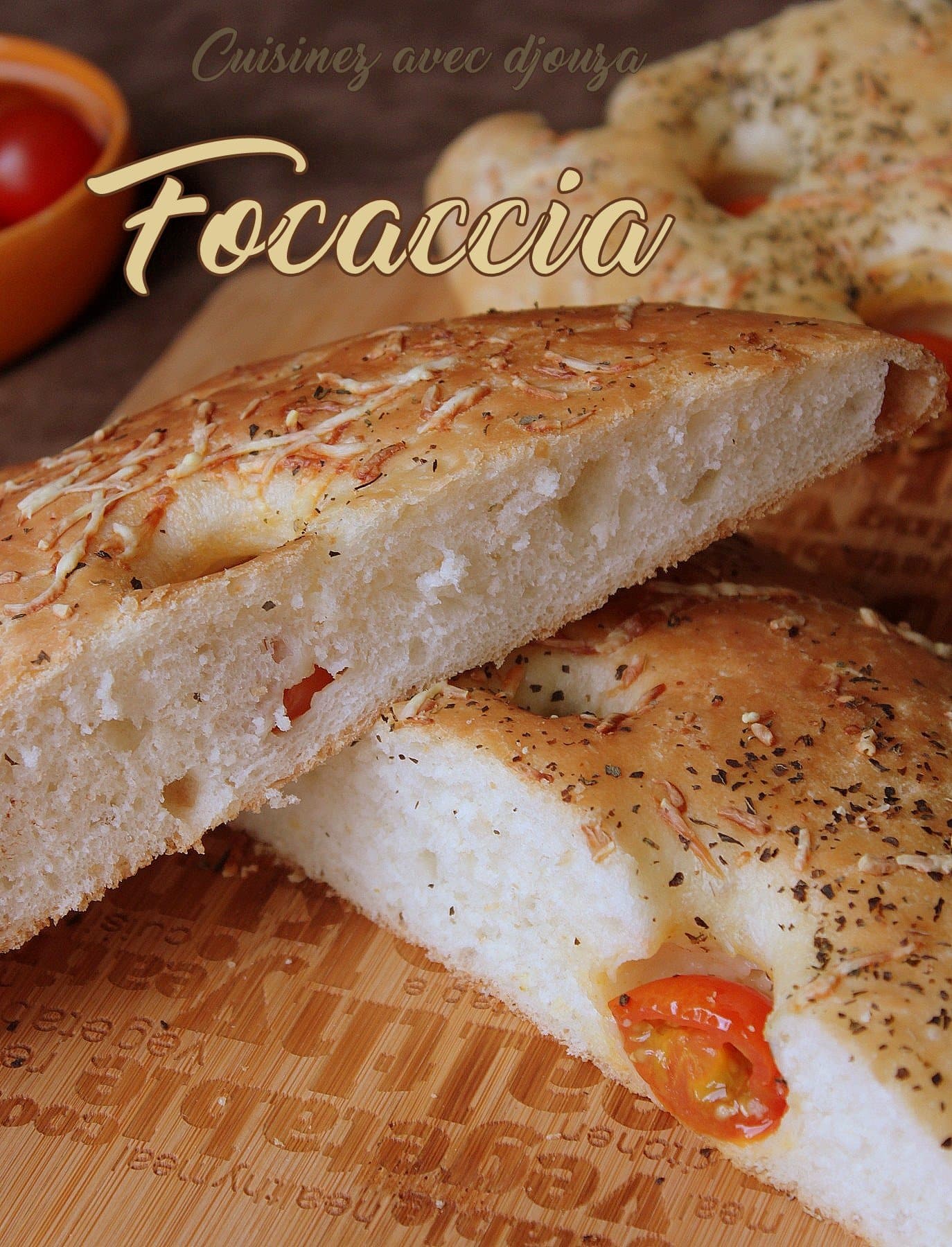 Focaccia tomates olives facile