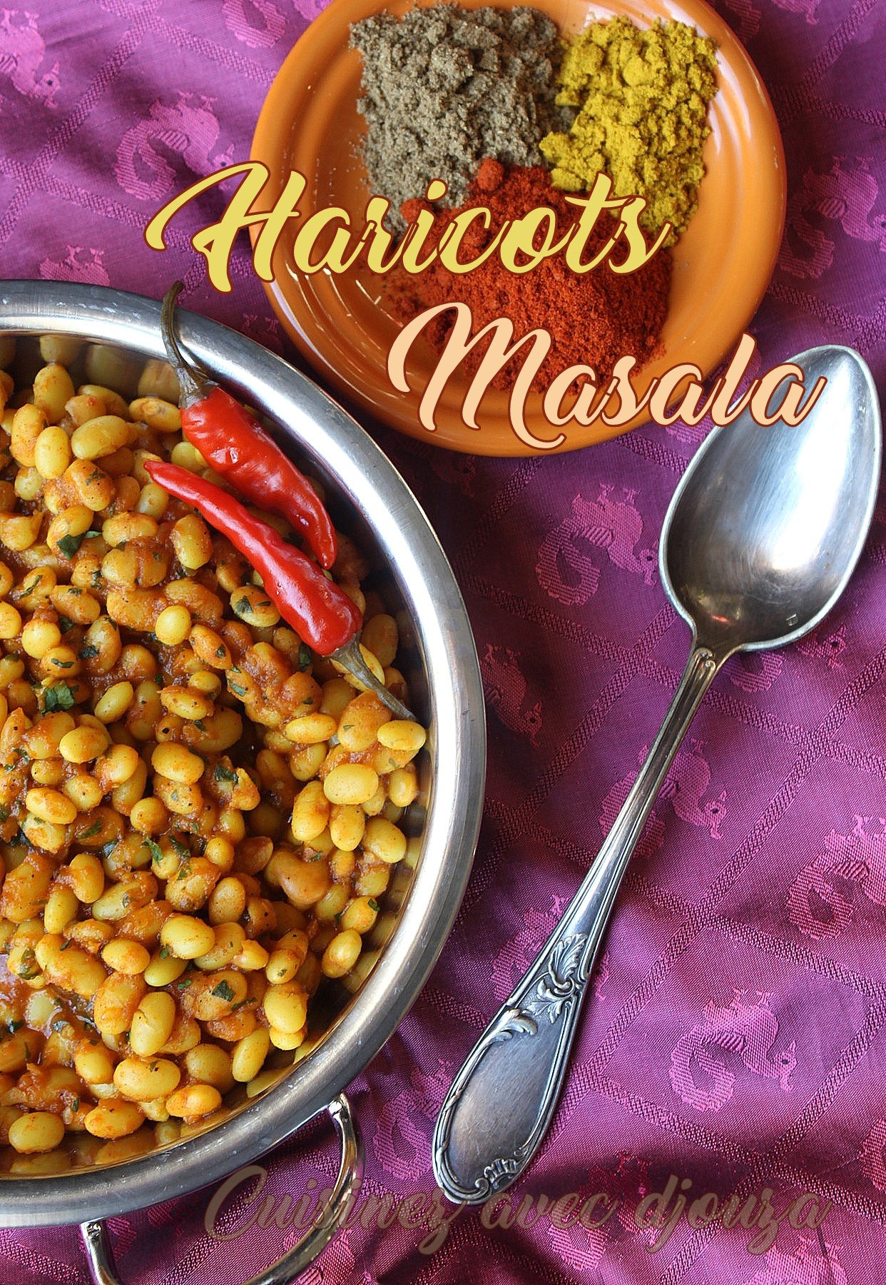 Haricots blancs masala recette indienne