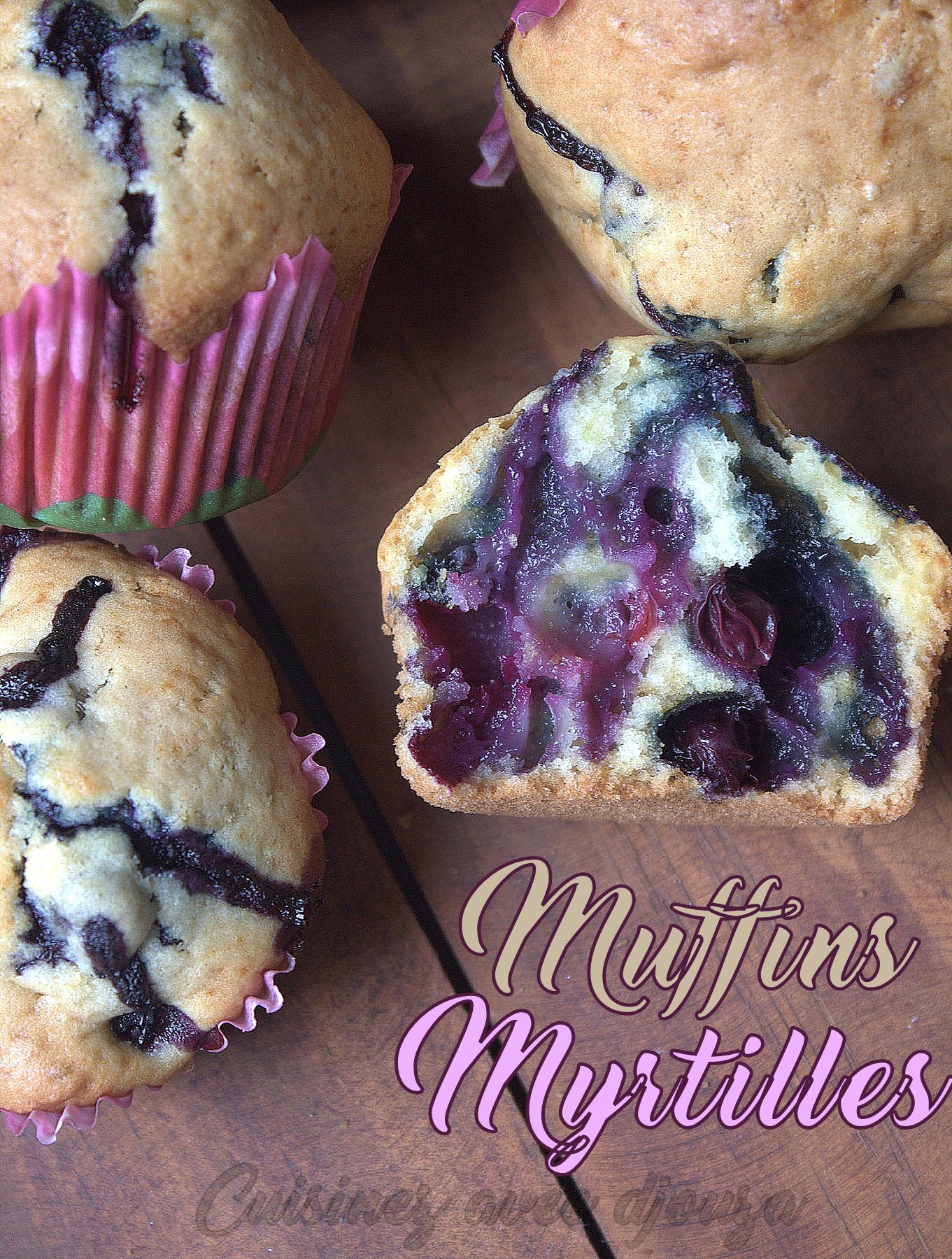 Muffins Extra Moelleux aux Myrtilles et Lait Fermenté