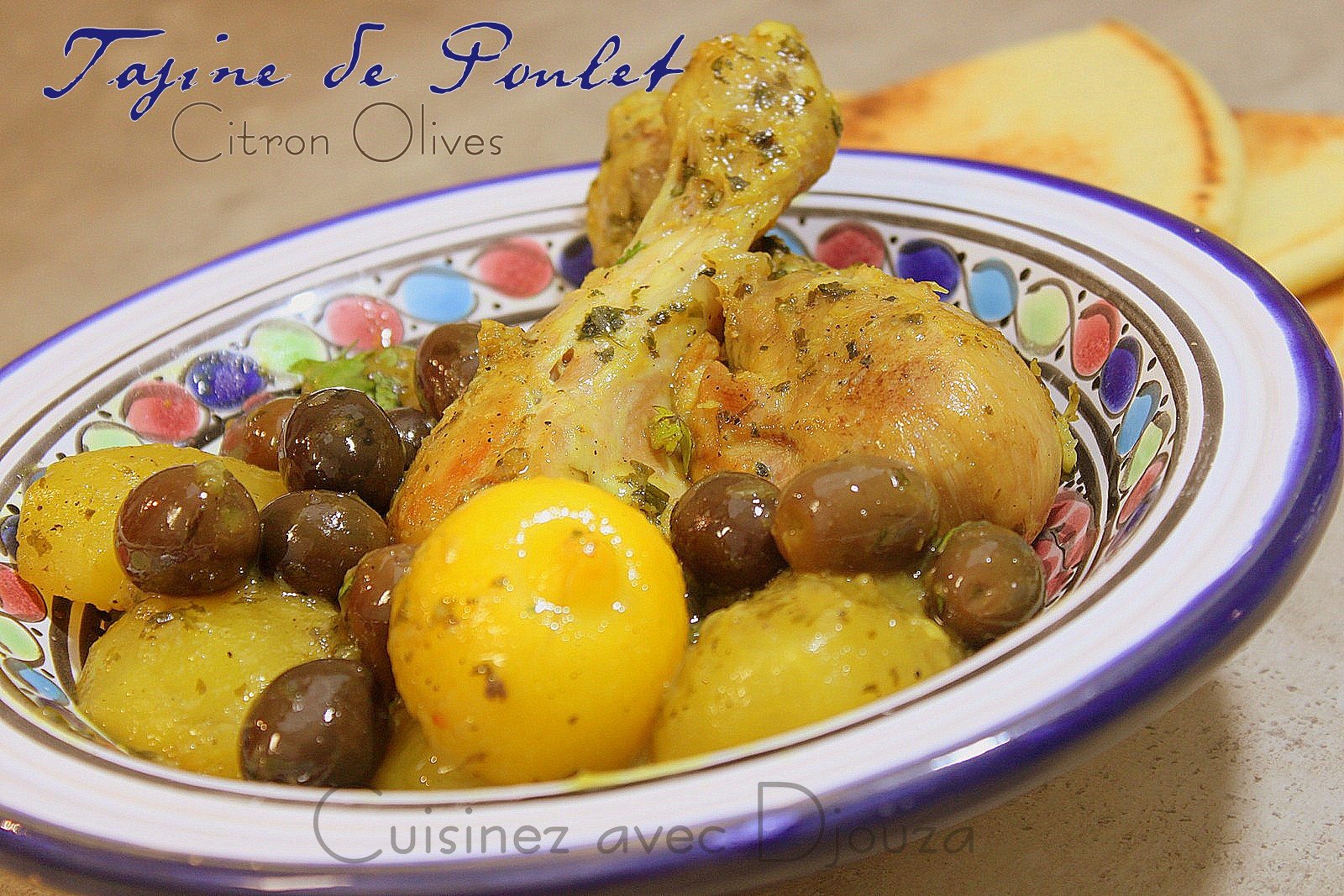 Recette tajine de poulet au citron confit