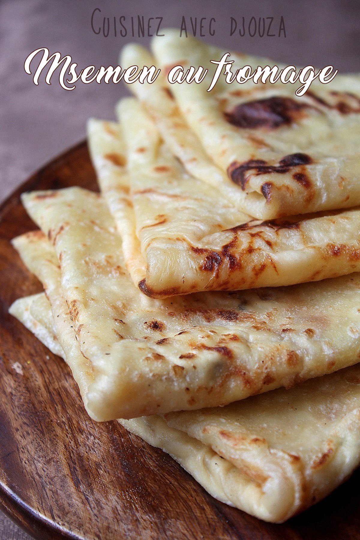 Crêpes rondes msemen au fromage