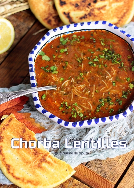 Soupe de lentilles sans viande