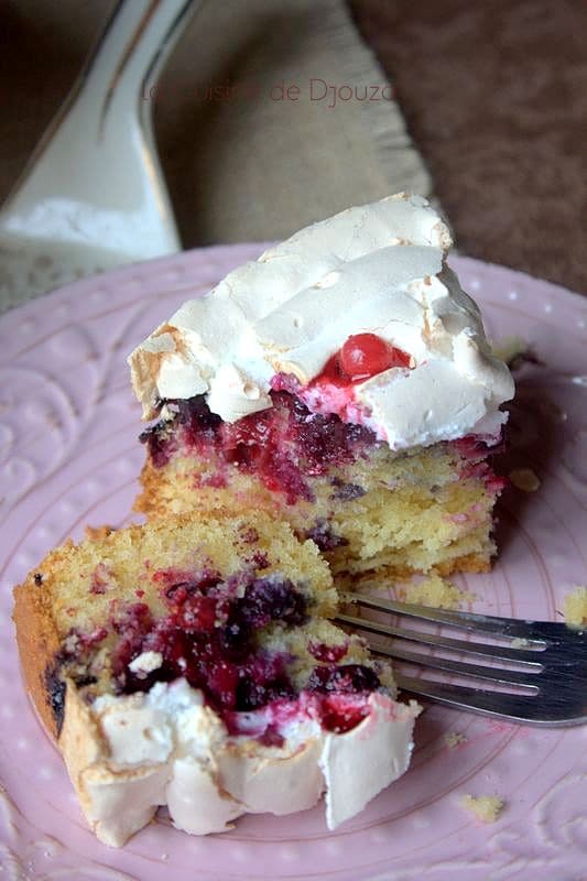 Gateaux aux fruit rouges et meringuée