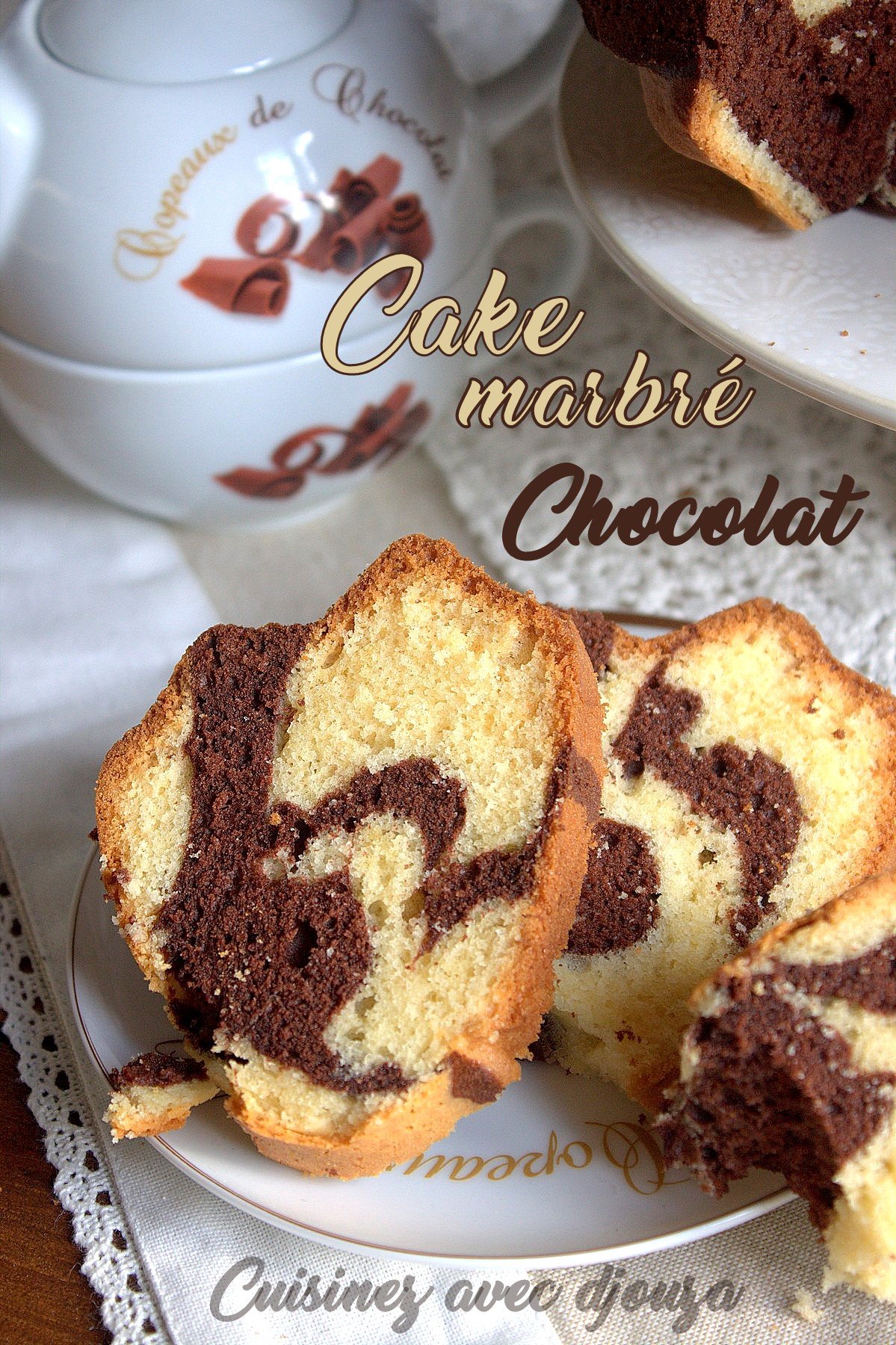 gateau vanille chocolat en poudre